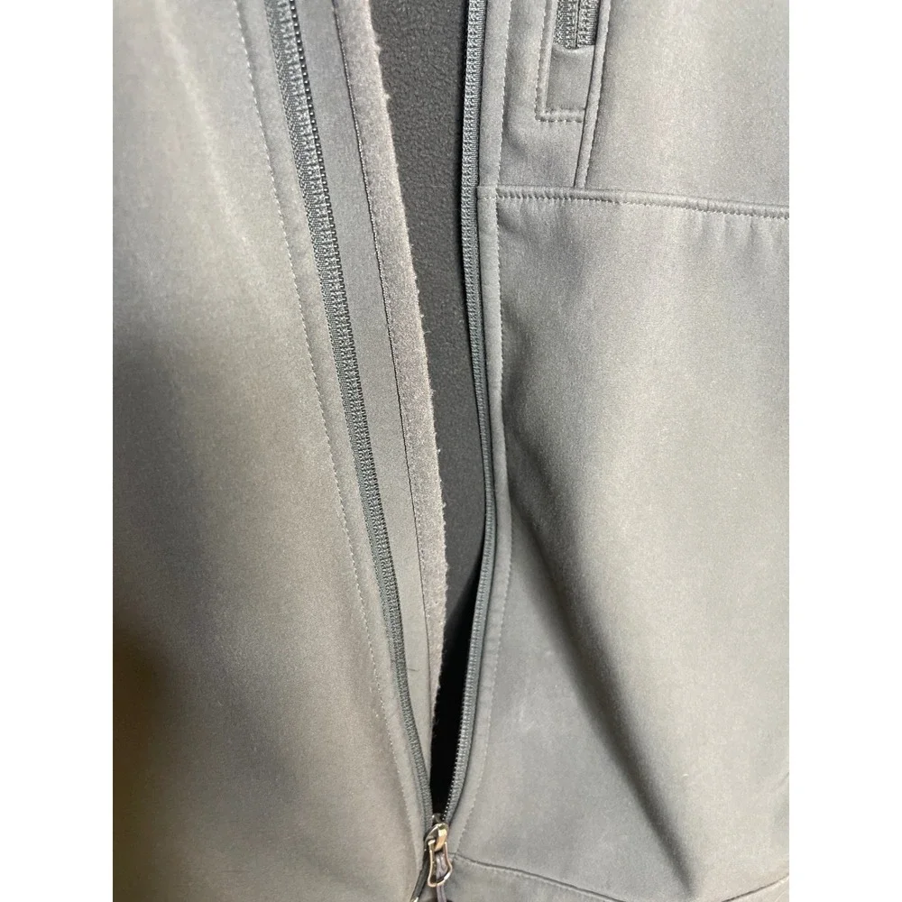 The North Face Mens Jacket Apex Softshell Colorblock Medium Grey Black